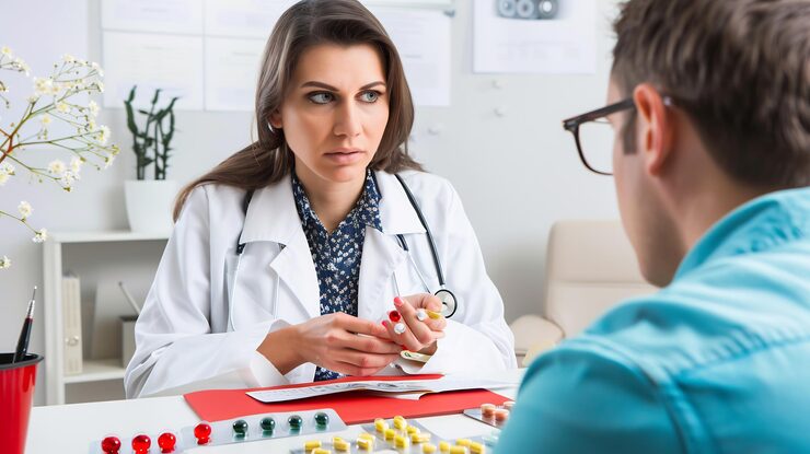 woman doctor glaucoma treatment clinic carefully explaining condition patient detailed image eye 1356356 6094
